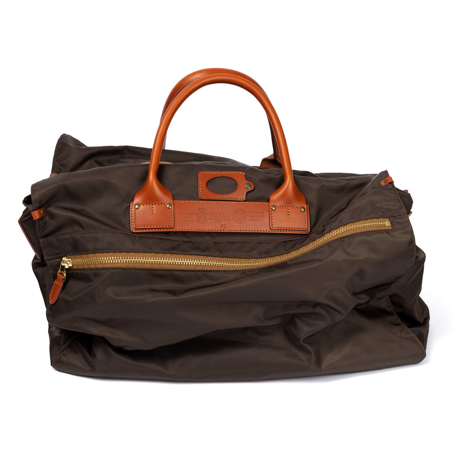 Tasche "Training II" aus Felisi-Nylon und Sattelleder - Handarbeit